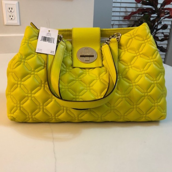 Kate Spade New York Elena Astor Court Leather Quilted Pattern Tote - Picture 5 of 6